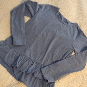 Osh Kosh periwinkle Girls Ruffle Top EUC